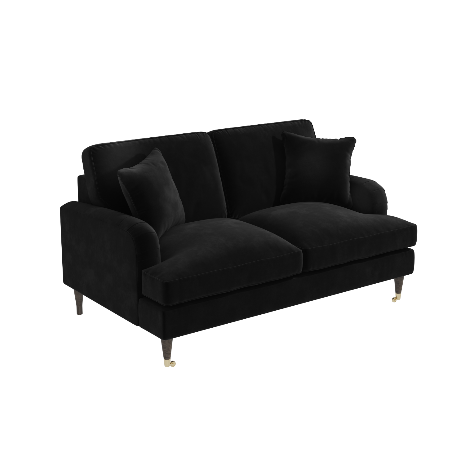 Black Velvet 2 Seater Sofa Payton Furniture123