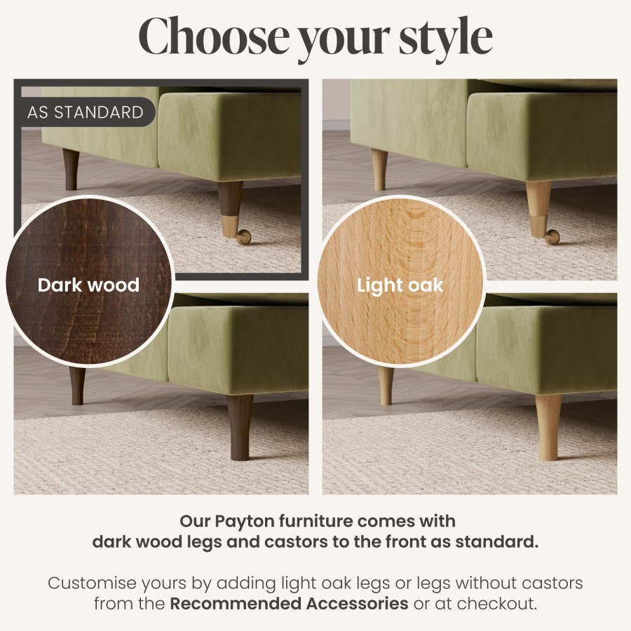 Black Velvet Sofa Set - Payton