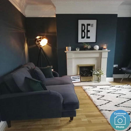 GRADE A2 - Payton Black Velvet 2 Seater Sofa 