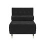 GRADE A1 - Single Sofa Bed in Charcoal Velvet with Bolster Cushin - Eleni