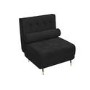 GRADE A1 - Single Sofa Bed in Charcoal Velvet with Bolster Cushin - Eleni
