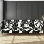 3 Seater Click-Clack Sofa Bed in Cow Print Velvet - Mabel