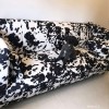 3 Seater Click-Clack Sofa Bed in Cow Print Velvet - Mabel