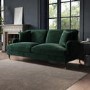 ALMOST PERFECT - Dark Green Velvet 3 Seater Sofa - Payton