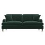 GRADE A1 - Dark Green Velvet 3 Seater Sofa - Payton