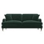 ALMOST PERFECT - Dark Green Velvet 3 Seater Sofa - Payton