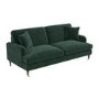 ONLY OPENED - Dark Green Velvet 3 Seater Sofa - Payton