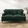 ALMOST PERFECT - Dark Green Velvet 2 Seater Sofa - Payton