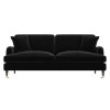 Black Velvet 3 Seater Sofa - Payton