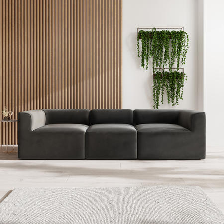 Grey Velvet Modular Middle Section - Hendrix