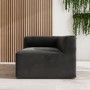 Grey Velvet Right Corner Section - Modular Sofa Piece - Hendrix