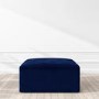 GRADE A2 - Hendrix Navy Velvet Footstool