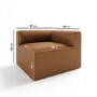 GRADE A2 - Hendrix Tan PU Leather  Right Corner Section