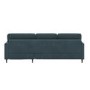 Blue Velvet Right Hand Facing 4 Seater Chaise Corner Sofa - Payton