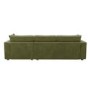 GRADE A1 - 3 Seater Right Hand Facing L Shaped Sofa in Olive Green - August