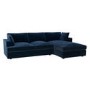 GRADE A1 - Navy Blue 3 Seater L Shaped Sofa - Right Hand Facing - August