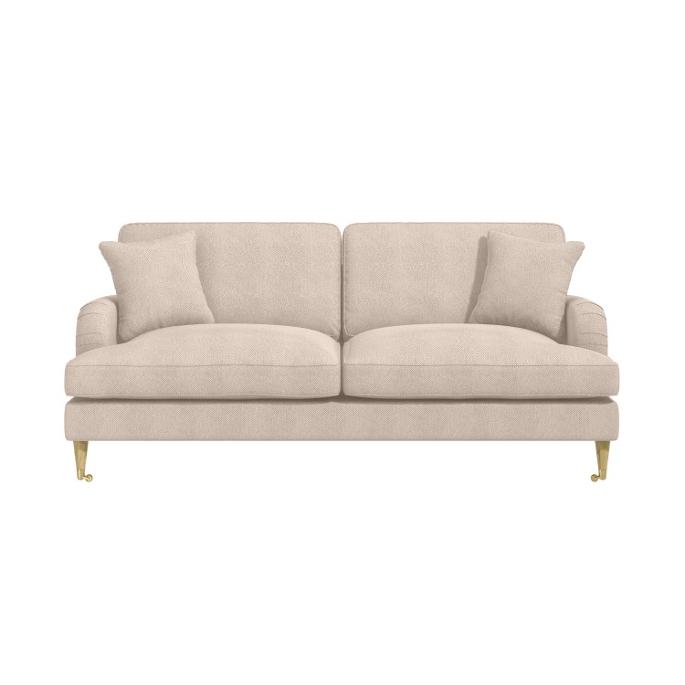 Beige Woven Fabric 3 Seater Sofa - Payton