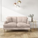 A1/SOF158 ONLY OPENED - Beige Woven Fabric 2 Seater Sofa - Payton
