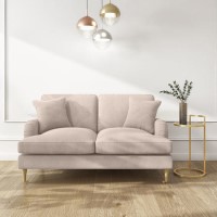 GRADE A1 - Beige Woven Fabric 2 Seater Sofa - Payton