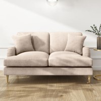 GRADE A2 - Beige Woven Fabric 2 Seater Sofa - Payton