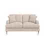 GRADE A1 - Beige Woven Fabric 2 Seater Sofa - Payton