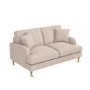 GRADE A1 - Beige Woven Fabric 2 Seater Sofa - Payton