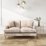 GRADE A2 - Beige Woven Fabric 2 Seater Sofa - Payton