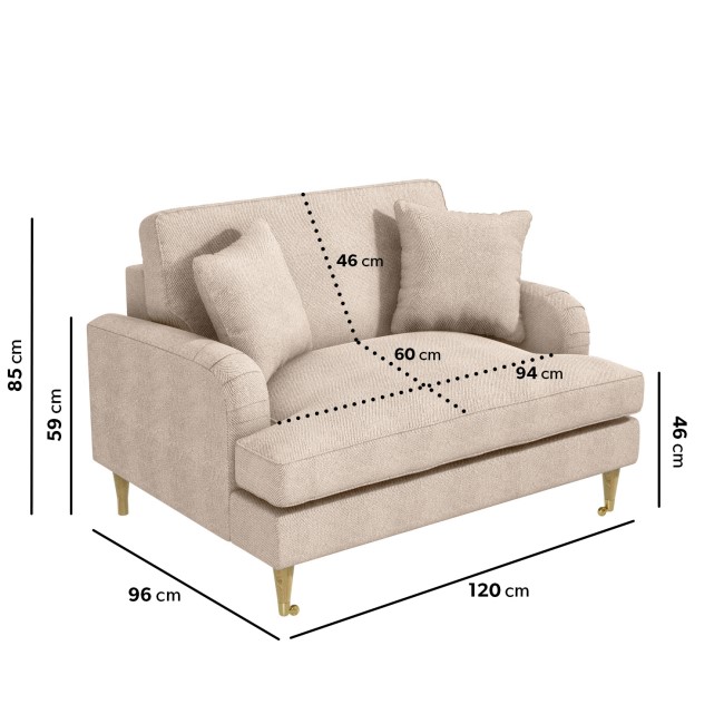 Beige Fabric Cuddle Chair - Payton