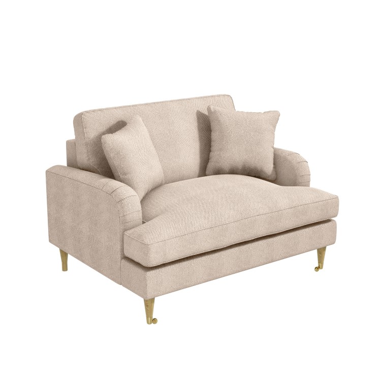 Beige Fabric Cuddle Chair - Payton