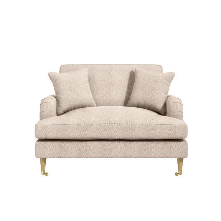 Beige Fabric Cuddle Chair - Payton