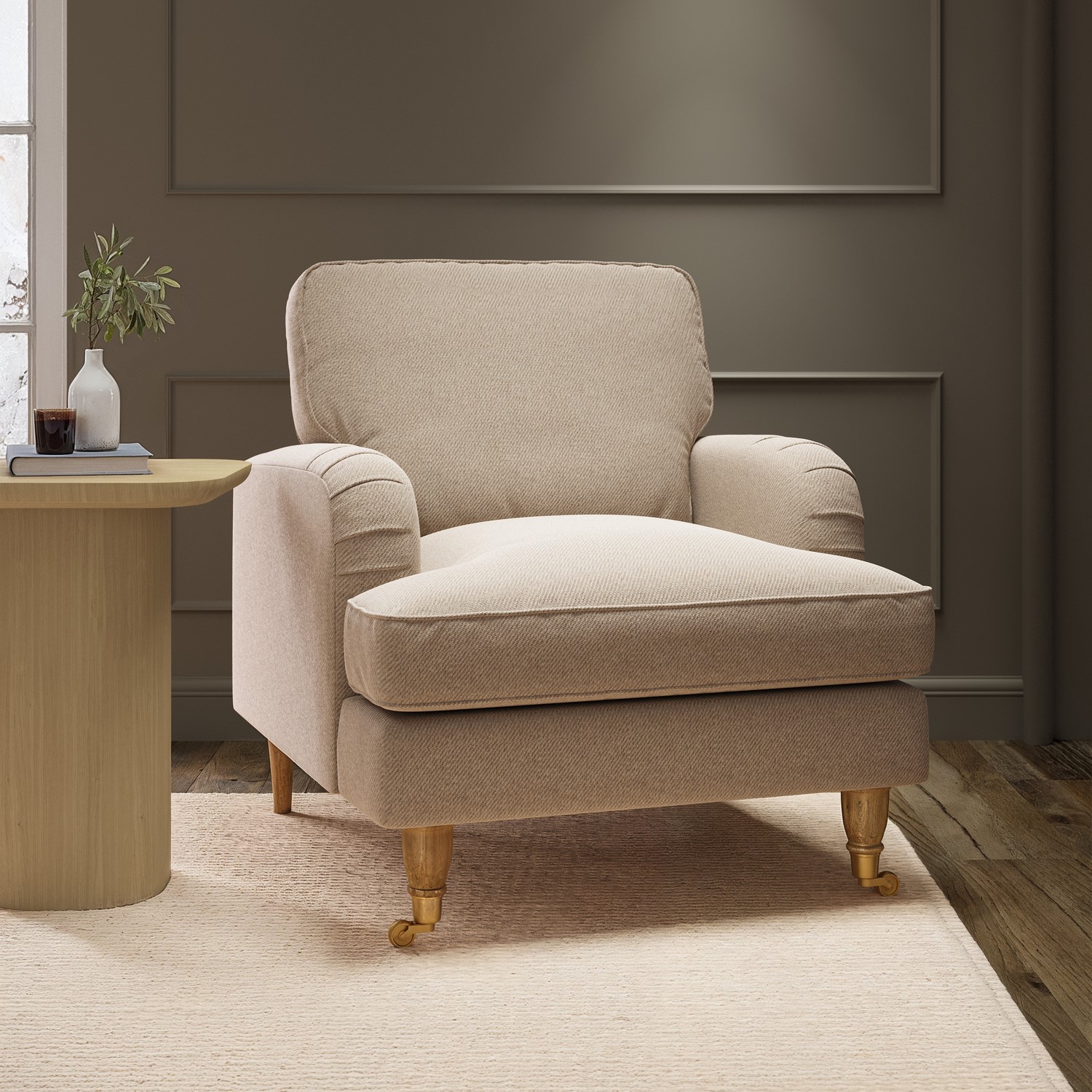Payton Beige Woven Armchair