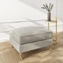 GRADE A1 - Beige Woven Footstool - Payton 