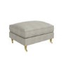 GRADE A1 - Beige Woven Footstool - Payton 