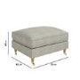 GRADE A1 - Beige Woven Footstool - Payton 