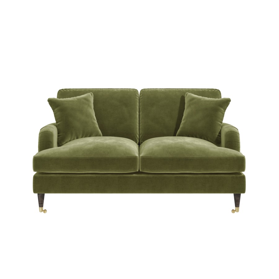 ALMOST PERFECT - Payton Olive Velvet 2 Seater Sofa