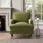 ALMOST PERFECT - Payton Olive Velvet Armchair