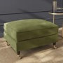 GRADE A1 - Olive Green Velvet Footstool - Payton