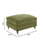 GRADE A1 - Olive Green Velvet Footstool - Payton