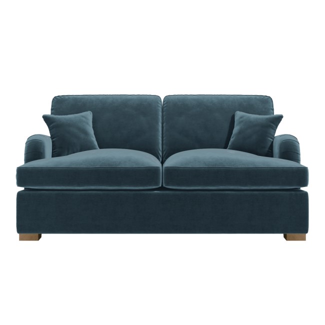 Blue Velvet Pull Out Sofa Bed - Seats 2 - Payton