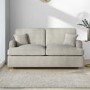 GRADE A1 - 2 Seater Pull-Out Sofa Bed in Beige Woven Fabric - Payton