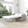 GRADE A1 - 2 Seater Pull-Out Sofa Bed in Beige Woven Fabric - Payton