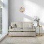 GRADE A1 - 2 Seater Pull-Out Sofa Bed in Beige Woven Fabric - Payton