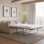 GRADE A2 - Beige Fabric Pull Out Sofa Bed - Seats 2 - Payton