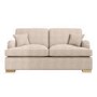 GRADE A2 - Beige Fabric Pull Out Sofa Bed - Seats 2 - Payton