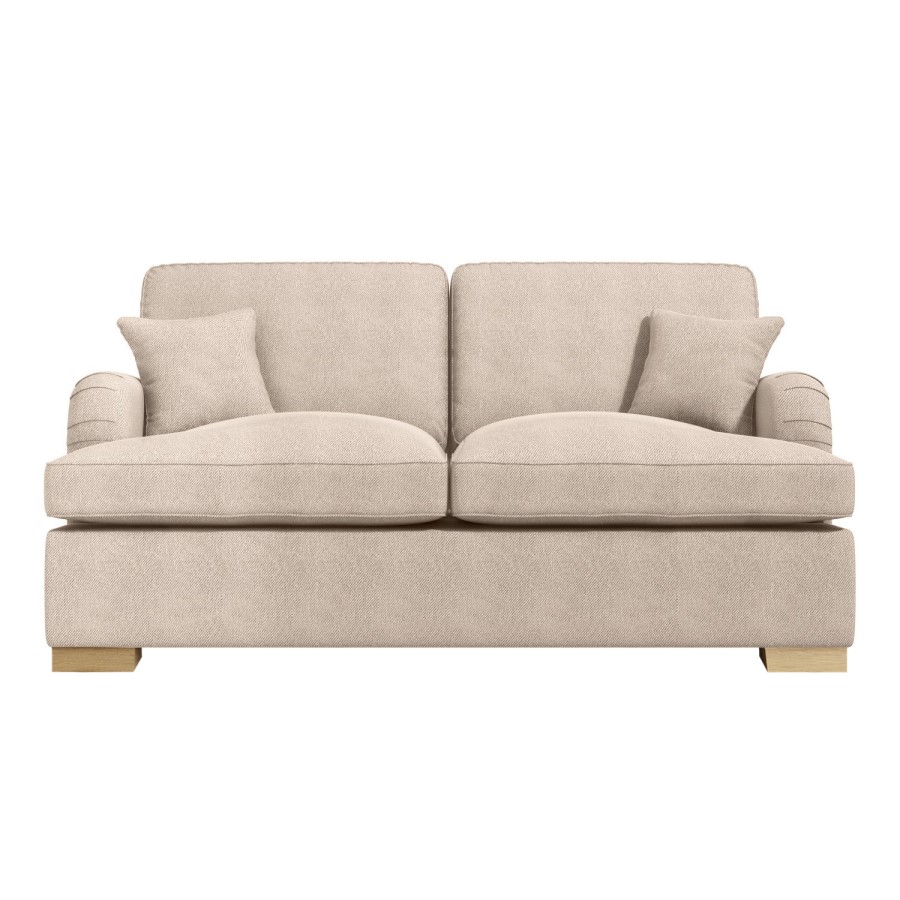 Beige Fabric Pull Out Sofa Bed - Seats 2 - Payton