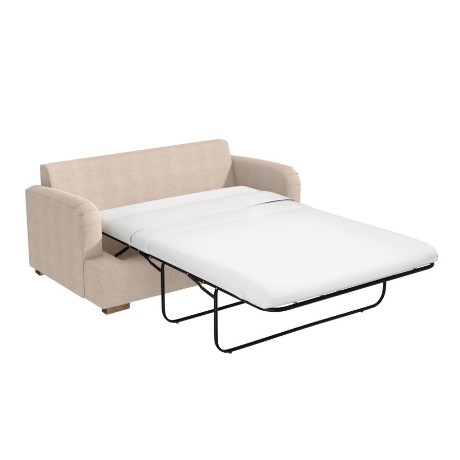 Beige Fabric Pull Out Sofa Bed - Seats 2 - Payton