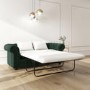 GRADE A1 - Pull-Out Chesterfield Sofa Bed in Green Velvet - Bronte