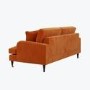 Orange Velvet 3 Seater Sofa - Payton