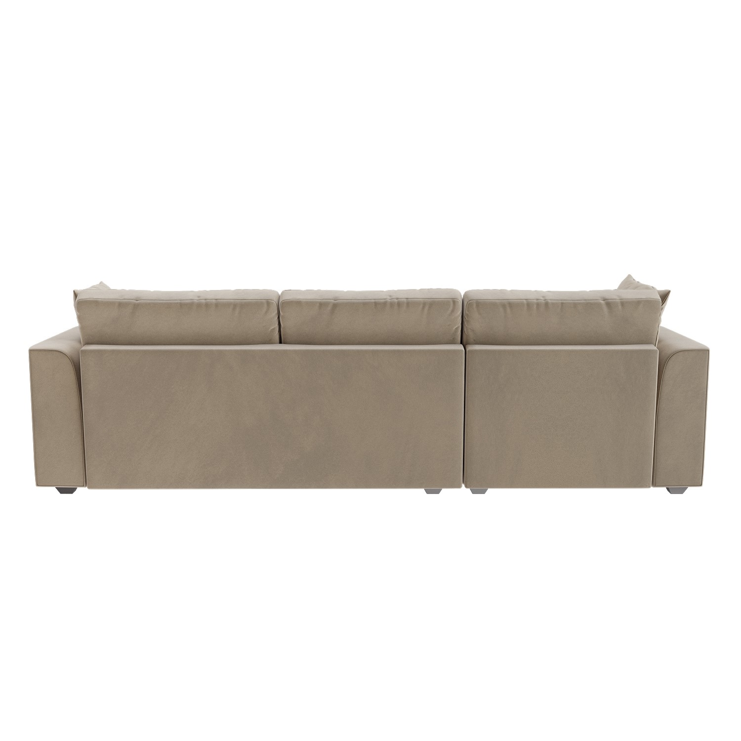 GRADE A1 - 4 Seater Left Hand Facing L Shaped Sofa in Mink Velvet ...