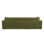 GRADE A2 - 3 Seater Left Hand Facing L Shaped Sofa in Olive Green Velvet - August